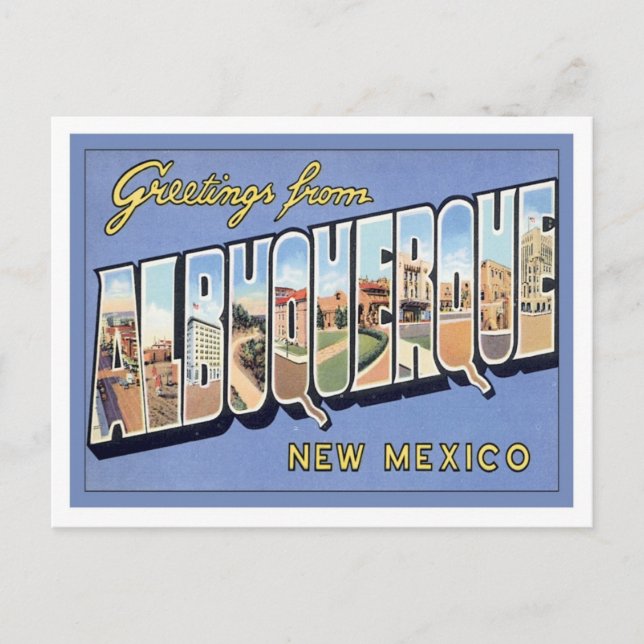 Grüße aus Albuquerque, New Mexico Postkarte (Vorderseite)
