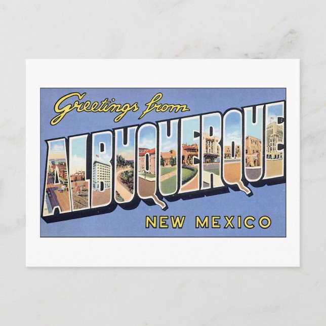 Grüße aus Albuquerque, New Mexico Postkarte (Vorderseite)