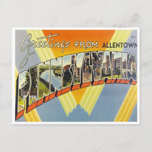 Grüße aus Allentown, Pennsylvania Postkarte