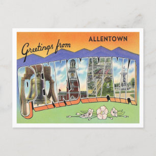 Grüße aus Allentown, Pennsylvania Reise Postkarte