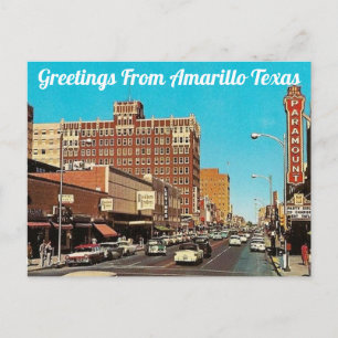 Grüße aus Amarillo Texas Vintage-Postkarte Postkarte