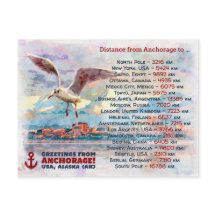 Grüße aus Anchorage - Aquarellmalerei