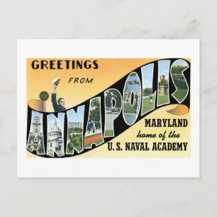 Grüße aus Annapolis, MD, Heimat der Naval Academy Postkarte
