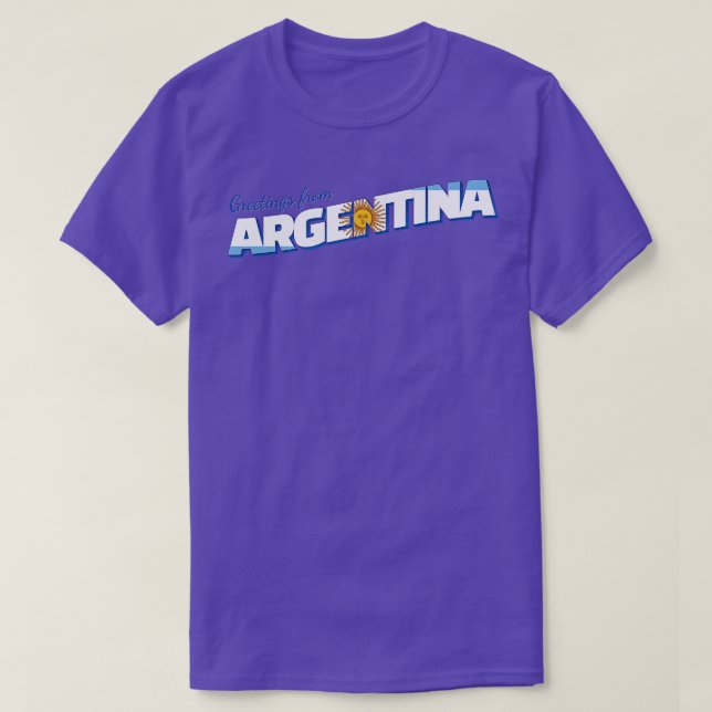 Grüße aus Argentinien Vintage Retro-Soul T-Shirt (Design vorne)