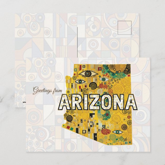 Grüße aus Arizona Postkarte (Vorne/Hinten)