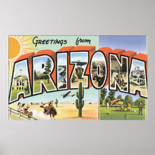 Grüße aus Arizona, Vintag Poster