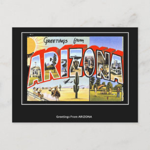 Grüße aus Arizona Vintage-Postkarte Postkarte