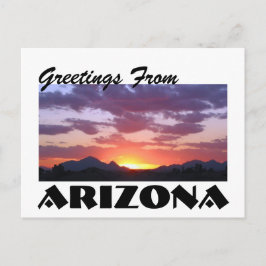 Grüße aus Arizona! Wüstenberg Sunset Postkarte
