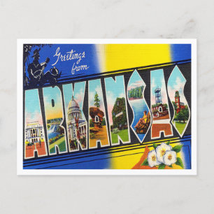 Grüße aus Arkansas Vintage Travel Postkarte