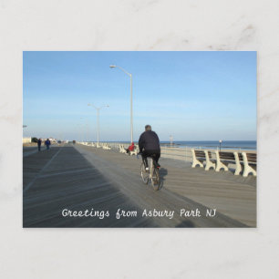 Grüße aus Asbury Park NJ - Bicyclist Postkarte