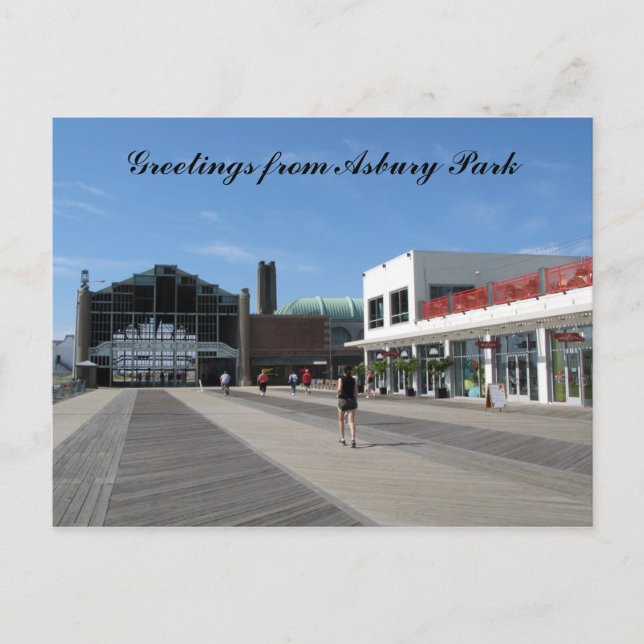 Grüße aus Asbury Park, NJ Postkarte (Vorderseite)