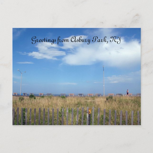 Grüße aus Asbury Park, NJ Postkarte (Vorderseite)