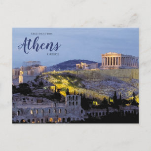 Grüße aus Athen Griechenland Panoramapostkarte Postkarte