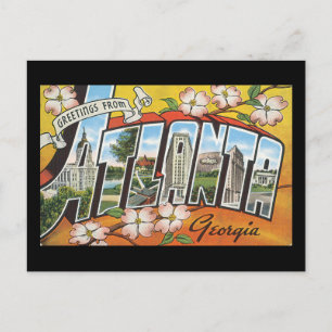 Grüße aus Atlanta Georgia_Vintage Travel Postkarte