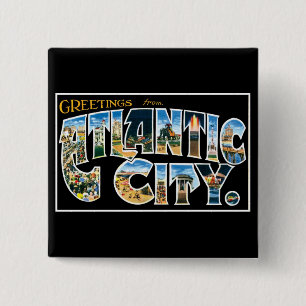 Grüße aus Atlantic City! Button