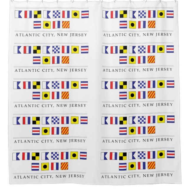 Grüße aus Atlantic City Duschvorhang (Vorderseite)