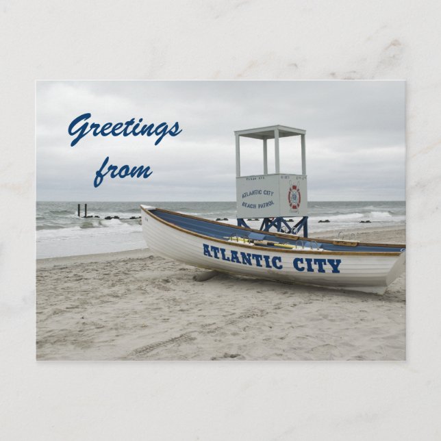 Grüße aus Atlantic City New Jersey Postkarte (Vorderseite)