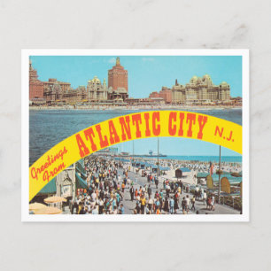 Grüße aus Atlantic City, New Jersey Reise Postkarte