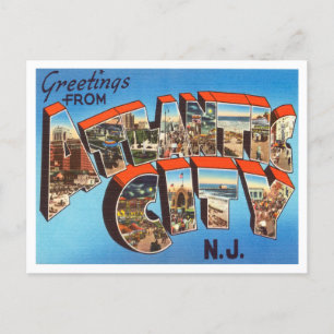 Grüße aus Atlantic City, New Jersey Reise Postkarte