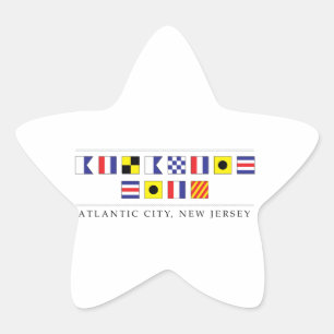 Grüße aus Atlantic City Stern-Aufkleber