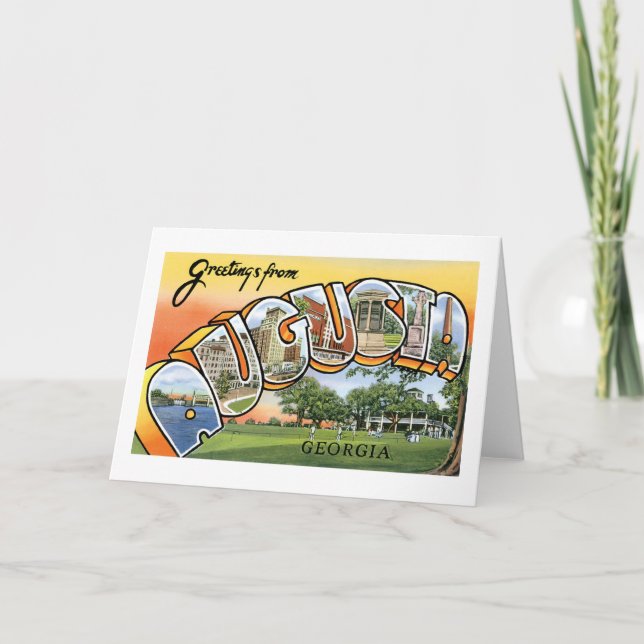 Grüße aus Augusta, Georgien Karte (Vorderseite)