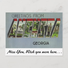 Grüße aus Augusta, Georgien Postkarte