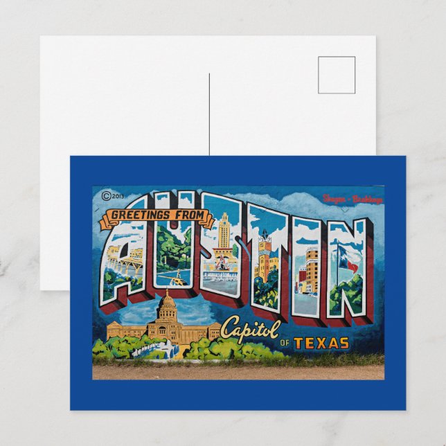 Grüße aus Austin, Texas Postkarte (Vorne/Hinten)
