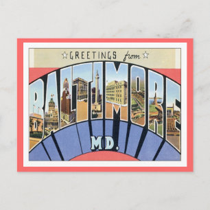 Grüße aus Baltimore Maryland Postkarte
