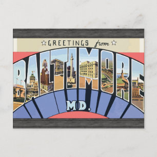 Grüße aus Baltimore Md., Vintage Postkarte