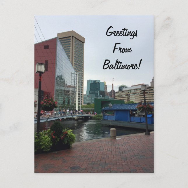 Grüße aus Baltimore Postkarte (Vorderseite)