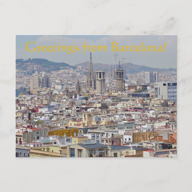 Grüße aus Barcelona! Postkarte (Vorderseite)