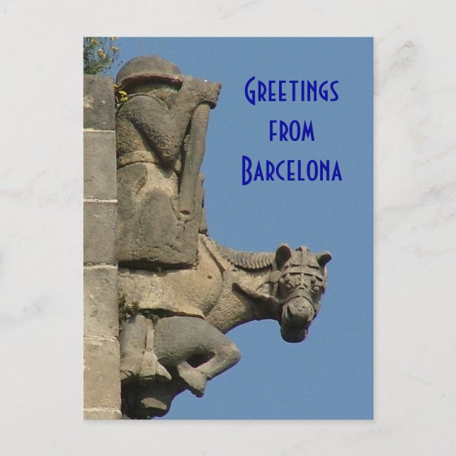 Grüße aus Barcelona Postkarte (Vorderseite)