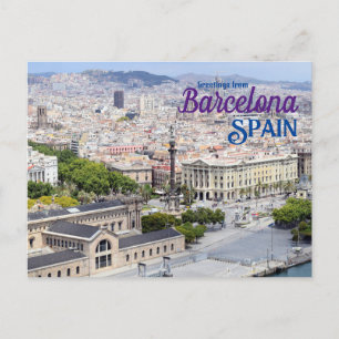 Grüße aus Barcelona Spanien Postkarte