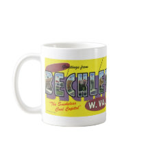 Grüße aus Beckley WV Vintage Postkarten-Mug