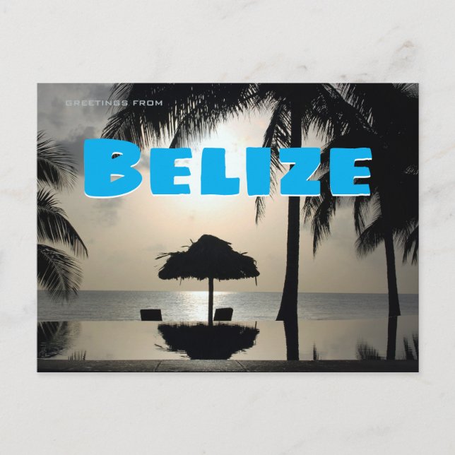 Grüße aus Belize Postkarte (Vorderseite)