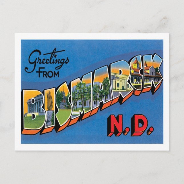 Grüße aus Bismarck North Dakota US City Postkarte (Vorderseite)