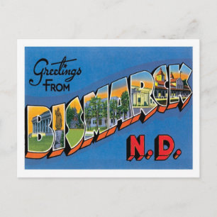 Grüße aus Bismarck North Dakota US-Stadt Postkarte