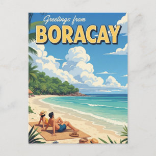 Grüße aus Boracay Philippinen Vintage Postkarte