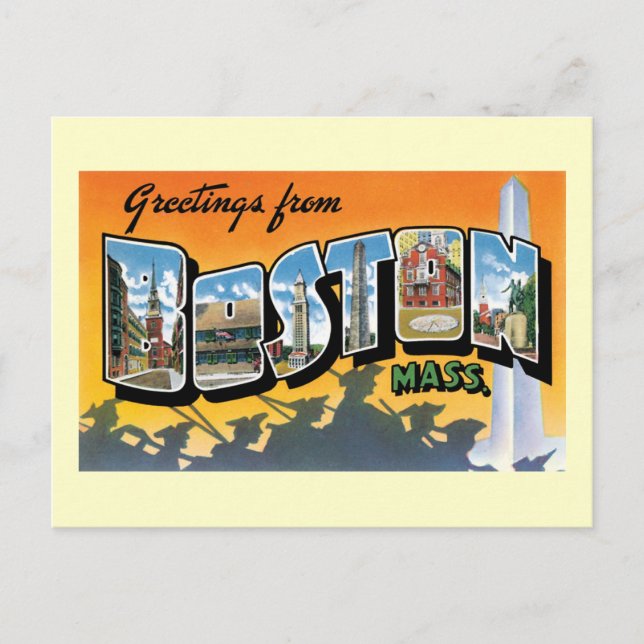 Grüße aus Boston, Mass Postkarte (Vorderseite)