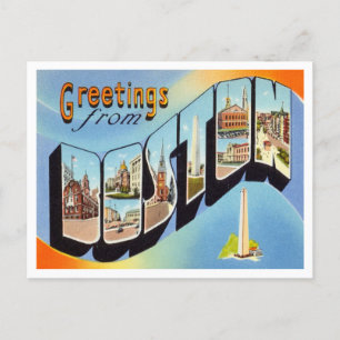 Grüße aus Boston, Massachusetts Reise Postkarte