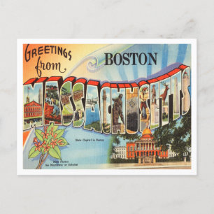 Grüße aus Boston, Massachusetts Travel Postkarte