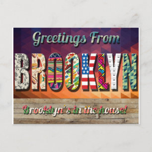 GRÜSSE AUS BROOKLYN POSTKARTE! POSTKARTE