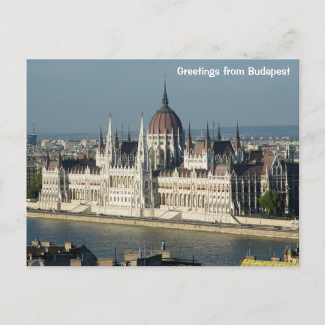 Grüße aus Budapest - Parlament von Ungarn Postkarte (Vorderseite)