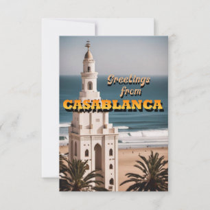 Grüße aus Casablanca Dankeskarte
