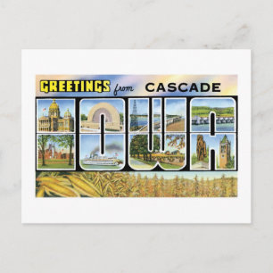 Grüße aus Cascade, Iowa! Postkarte