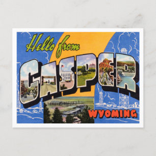 Grüße aus Casper, Wyoming Vintage Reise Postkarte