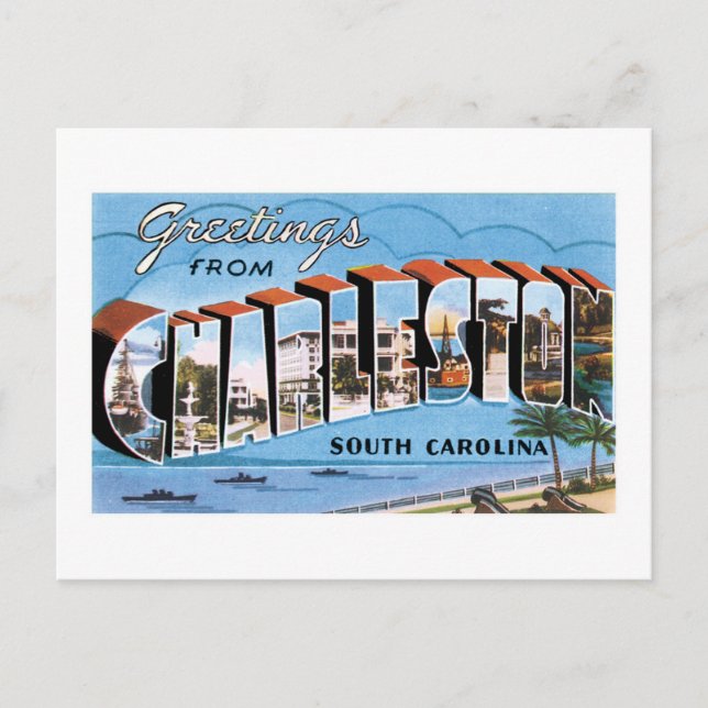 Grüße aus Charleston, South Carolina! Postkarte (Vorderseite)