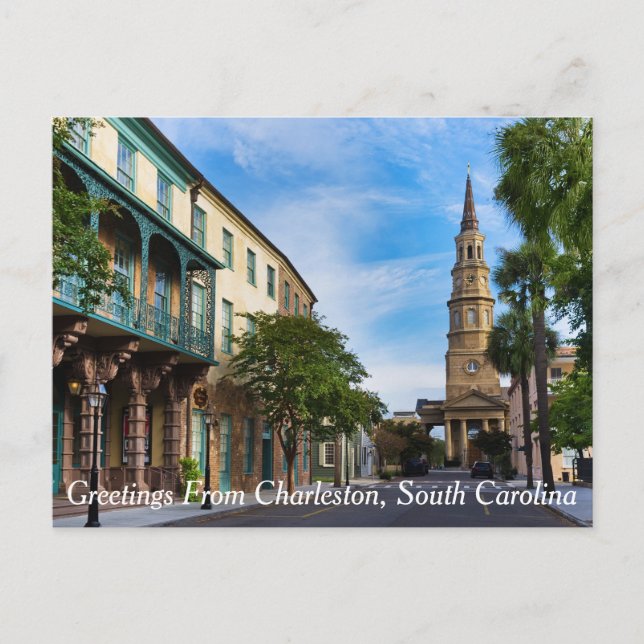 Grüße aus Charleston, South Carolina Postkarte (Vorderseite)