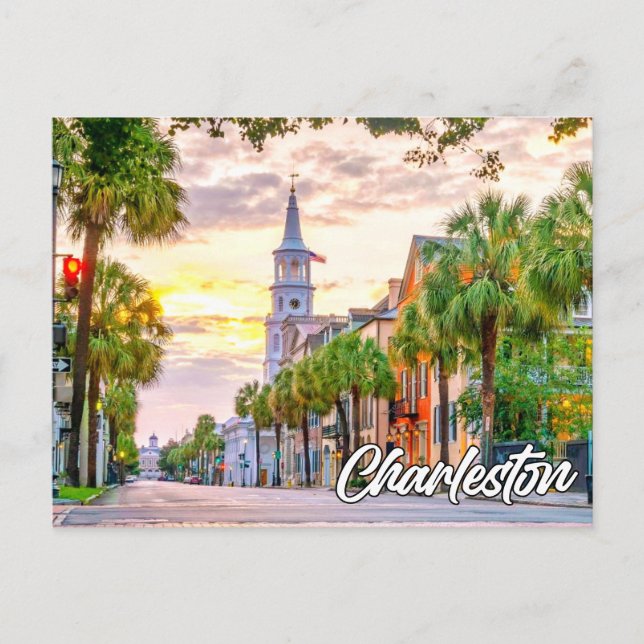 Grüße aus Charleston, South Carolina, USA Postkarte (Vorderseite)