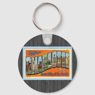 Grüße aus Charlotte N.C. , Vintage Schlüsselanhänger